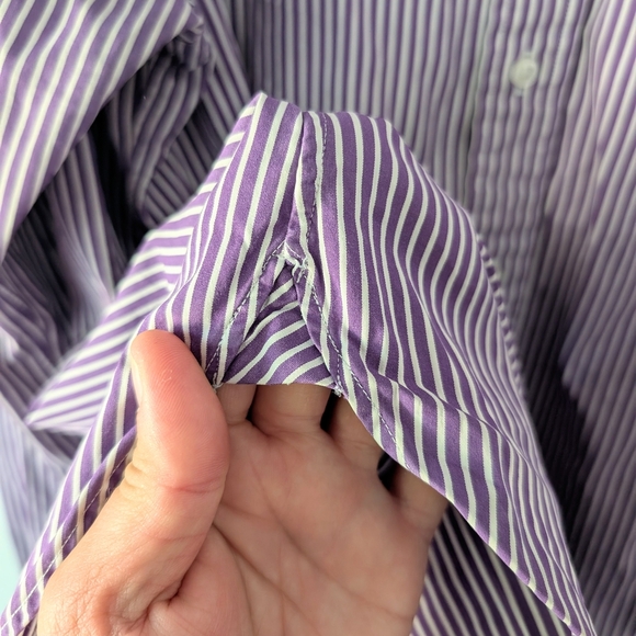 Ralph Lauren Classic Purple Dress Shirt In Size 16 1/2 - 42 - Picture 7 of 8